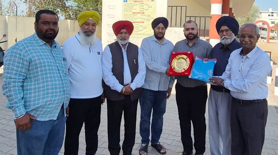Olympian Jarnail Singh Memorial Football Tournament Committee honored Rajveer Singh Bains Canada